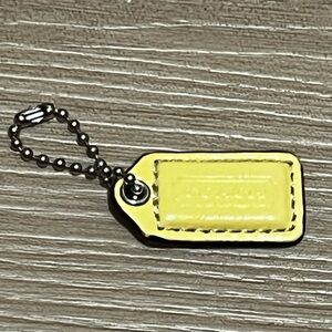 Coach Yellow Leather Hangtag